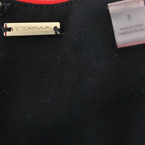 Tahari Color Block Fitted Sheath Dress – Red, Orange & Black (Size 8) - Picture 3 of 3